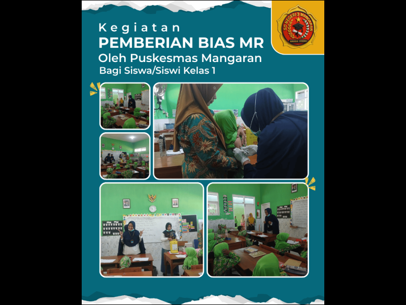 PEMBERIAN BIAS MR BAGI SISWA/SISWI KELAS 1 OLEH PUSKESMAS MANGARAN