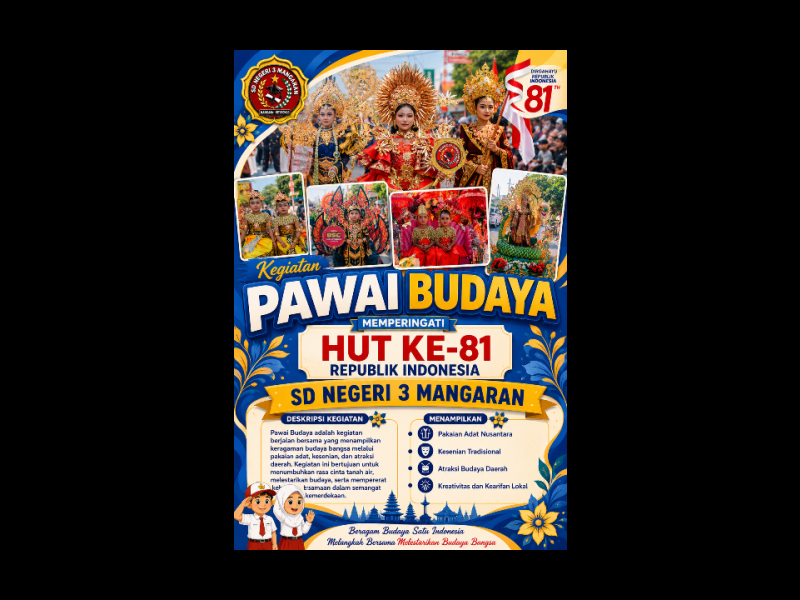 PAWAI BUDAYA MEMPERINGATI HUT KE 81 REPUBLIK INDONESIA
