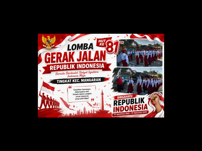 KEGIATAN LOMBA GERAK JALAN TINGKAT SEKOLAH DASAR KEC. MANGARAN